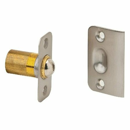 IVES COMMERCIAL Solid Brass Round Corner Ball Catch Satin Nickel Finish 349B15